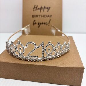 21‎ St Birthday Tiaras Set of 2 Gold and Sliver Rhinestone
